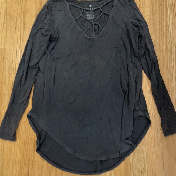 American eagle grey long sleeve top - Picture 3 of 3